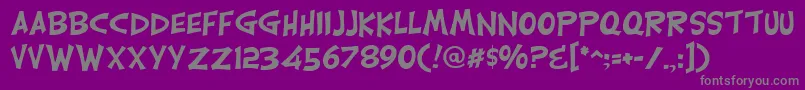 CarlisleRegular Font – Gray Fonts on Purple Background
