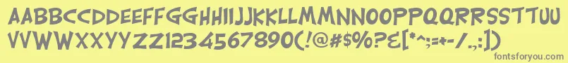 CarlisleRegular Font – Gray Fonts on Yellow Background