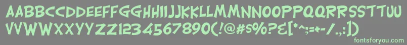 CarlisleRegular Font – Green Fonts on Gray Background