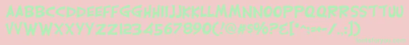 CarlisleRegular Font – Green Fonts on Pink Background