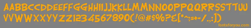 CarlisleRegular Font – Orange Fonts on Gray Background