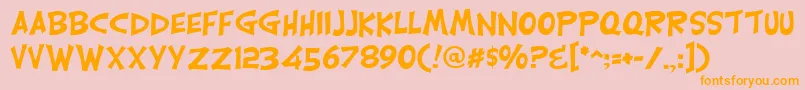 CarlisleRegular Font – Orange Fonts on Pink Background