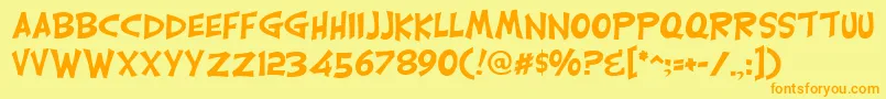 CarlisleRegular Font – Orange Fonts on Yellow Background