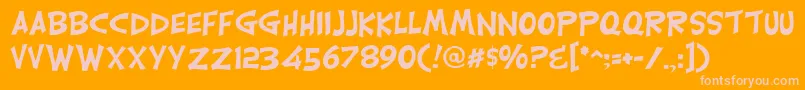 CarlisleRegular Font – Pink Fonts on Orange Background