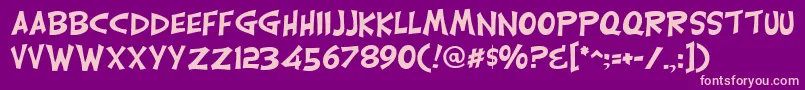 CarlisleRegular Font – Pink Fonts on Purple Background