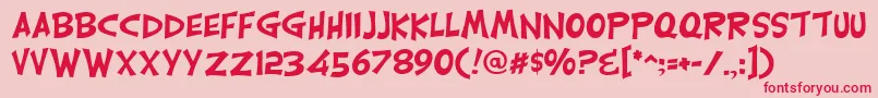 CarlisleRegular Font – Red Fonts on Pink Background