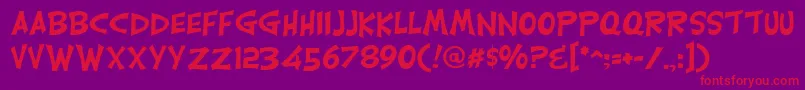 CarlisleRegular Font – Red Fonts on Purple Background