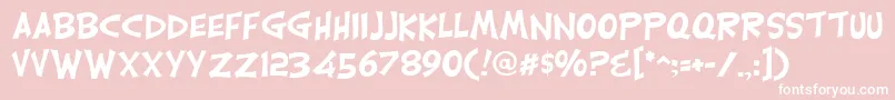 CarlisleRegular Font – White Fonts on Pink Background