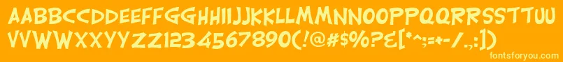 CarlisleRegular Font – Yellow Fonts on Orange Background