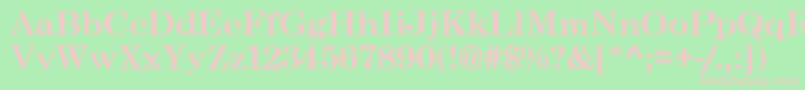 CenturySchoolbookSsiBold-fontti – vaaleanpunaiset fontit vihreällä taustalla