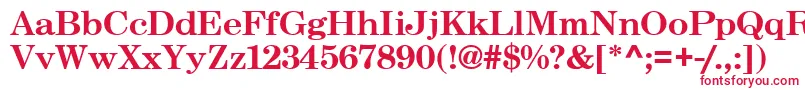 Шрифт CenturySchoolbookSsiBold – красные шрифты на белом фоне