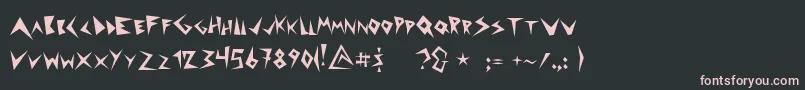 PuntuaDspl Font – Pink Fonts on Black Background