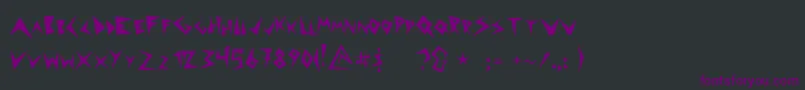 Шрифт PuntuaDspl – фиолетовые шрифты на чёрном фоне