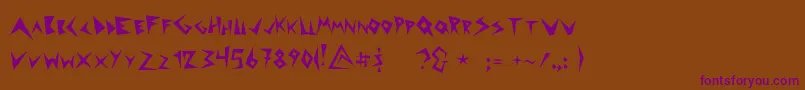 PuntuaDspl Font – Purple Fonts on Brown Background