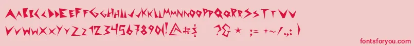 PuntuaDspl Font – Red Fonts on Pink Background
