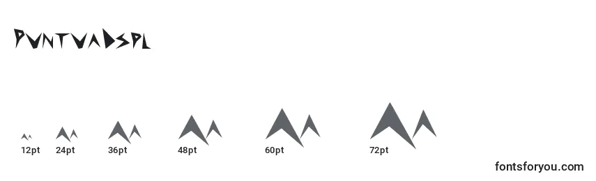 Rozmiary czcionki PuntuaDspl