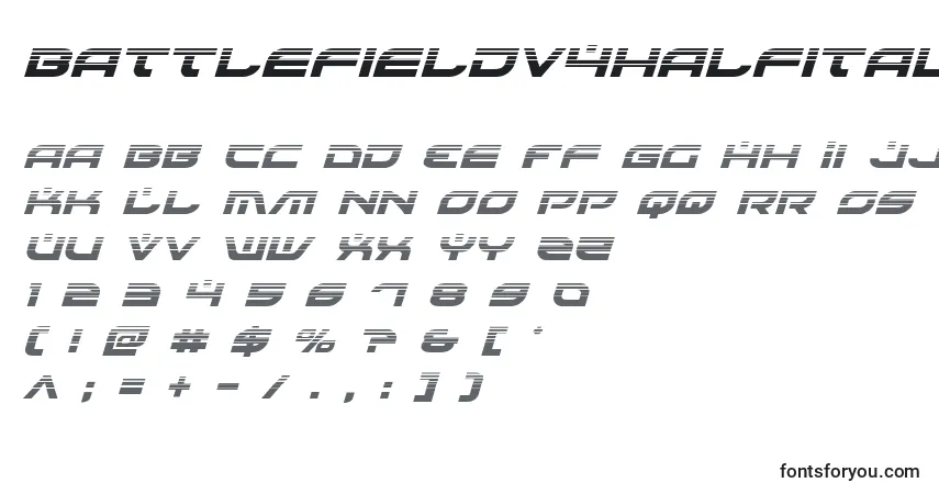 Czcionka Battlefieldv4halfital – alfabet, cyfry, specjalne znaki