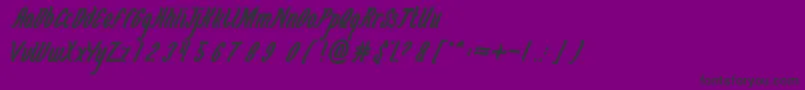 MagentaFlower-Schriftart – Schwarze Schriften auf violettem Hintergrund