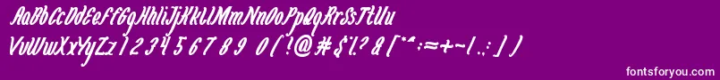 MagentaFlower Font – White Fonts on Purple Background