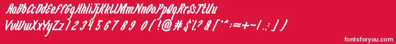 MagentaFlower Font – White Fonts on Red Background