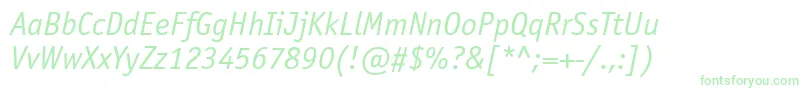 OfficinasanskoicttItalic Font – Green Fonts on White Background