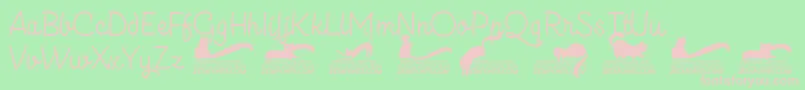 More about Kittenslantmonolinetrial Font Kittenslantmonolinetrial Font – Pink Fonts on Green Background