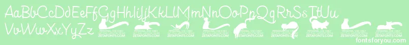 More about Kittenslantmonolinetrial Font Kittenslantmonolinetrial Font – White Fonts on Green Background