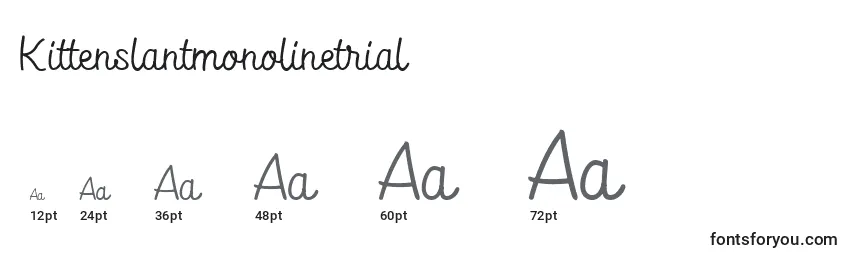 Kittenslantmonolinetrial Font Sizes