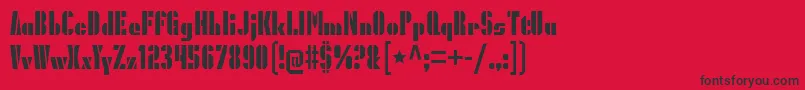 President ffy Font – Black Fonts on Red Background