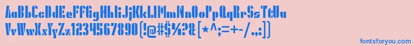 President ffy Font – Blue Fonts on Pink Background