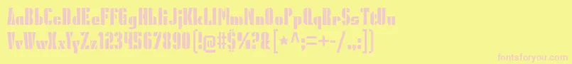 President ffy Font – Pink Fonts on Yellow Background