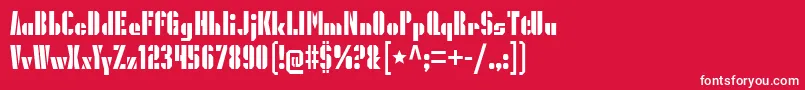 President ffy Font – White Fonts on Red Background