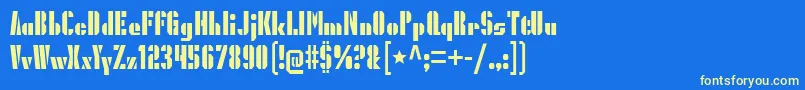 President ffy Font – Yellow Fonts on Blue Background