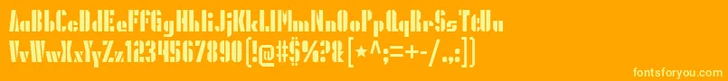 President ffy Font – Yellow Fonts on Orange Background