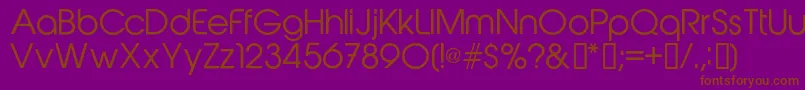 Abeatbykairegular Font – Brown Fonts on Purple Background