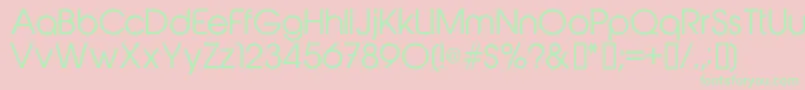 Abeatbykairegular Font – Green Fonts on Pink Background