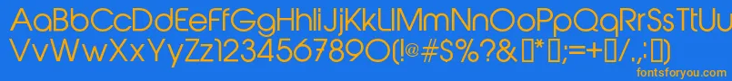 Abeatbykairegular Font – Orange Fonts on Blue Background