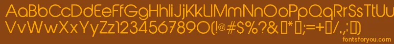 Abeatbykairegular Font – Orange Fonts on Brown Background