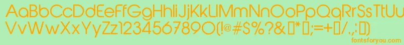 Abeatbykairegular Font – Orange Fonts on Green Background
