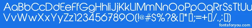 Abeatbykairegular Font – White Fonts on Blue Background