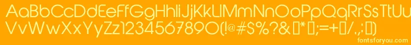 Abeatbykairegular Font – Yellow Fonts on Orange Background