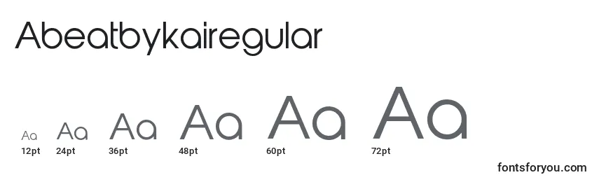 Размеры шрифта Abeatbykairegular