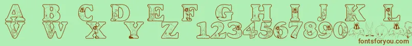 LmsAcmeUniverstityGraduates Font – Brown Fonts on Green Background