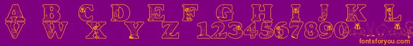 LmsAcmeUniverstityGraduates Font – Orange Fonts on Purple Background