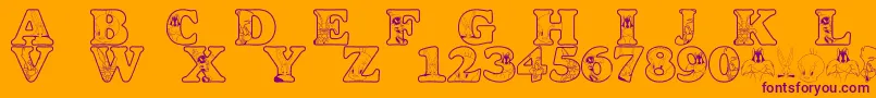 LmsAcmeUniverstityGraduates Font – Purple Fonts on Orange Background