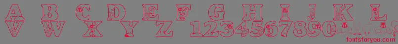 LmsAcmeUniverstityGraduates-Schriftart – Rote Schriften auf grauem Hintergrund