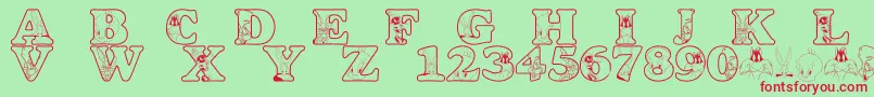 LmsAcmeUniverstityGraduates Font – Red Fonts on Green Background