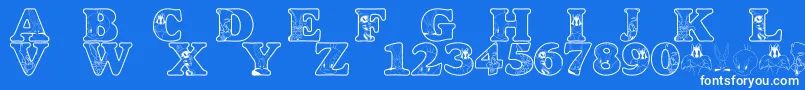 LmsAcmeUniverstityGraduates Font – White Fonts on Blue Background