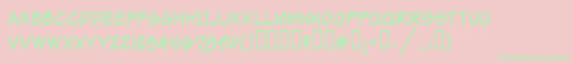 Markerman Font – Green Fonts on Pink Background