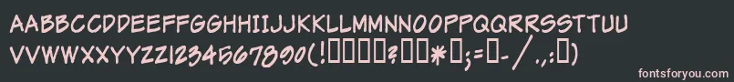 Markerman Font – Pink Fonts on Black Background